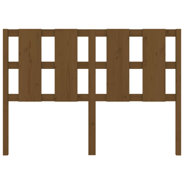 Cabecero de cama madera maciza pino marrón miel 140.5x4x100 cm M 4