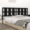 Cabeceira de cama 205.5x4x100 cm pinho maciço preto 3