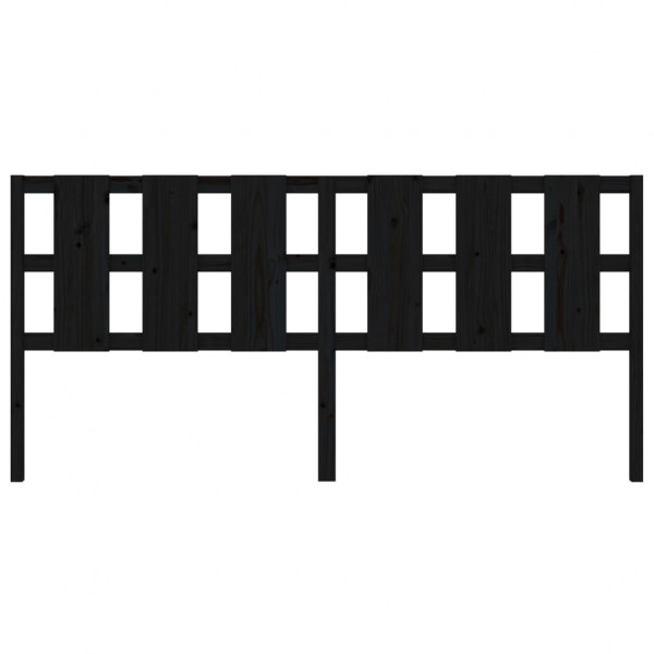 Cabecero de cama madera maciza de pino negro 205.5x4x100 cm M 4