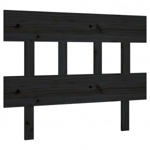 Cabecero de cama madera maciza de pino negro 93.5x3x81 cm H