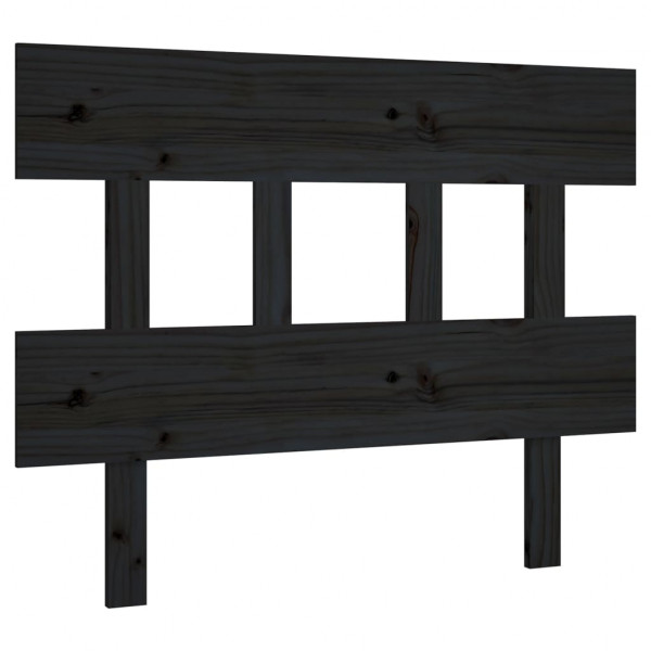 Cabecero de cama madera maciza de pino negro 103.5x3x81 cm M 2