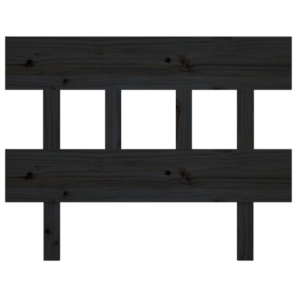 Cabeceira de cama 103.5x3x81 cm pinho maciço preto M 3