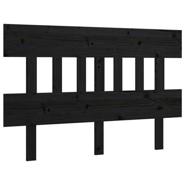Cabecero de cama madera maciza de pino negro 163.5x3x81 cm M 2