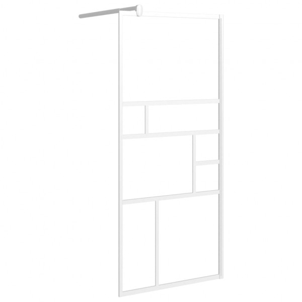 Mampara de ducha accesible vidrio ESG blanco 90x195 cm M 2