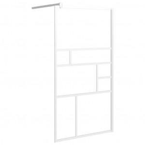 Mampara de ducha accesible vidrio ESG blanco 100x195 cm H