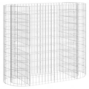 Canteiro elevado/cesto gabião 120x50x100 cm ferro galvanizado H