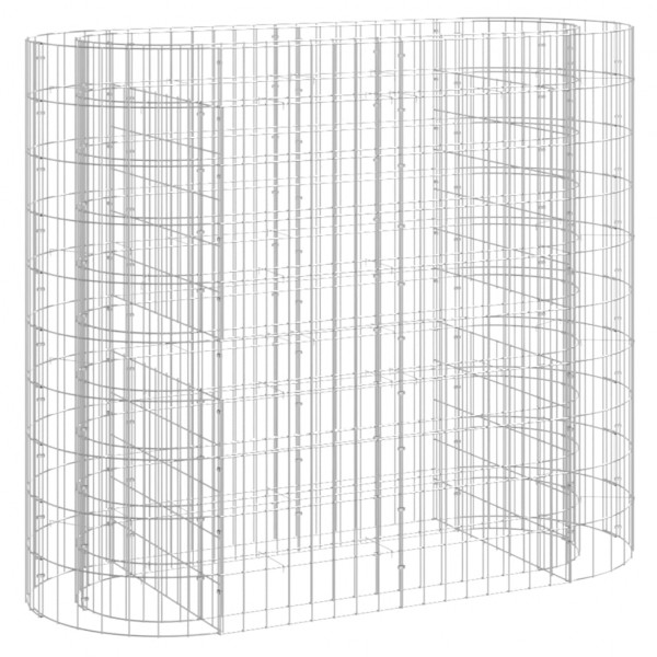 Canteiro elevado/cesto gabião 120x50x100 cm ferro galvanizado M 2