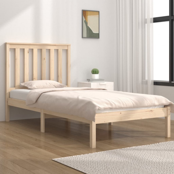 Estructura cama madera maciza pino individual pequeña 75x190 cm D