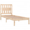 Estructura de cama de madera maciza de pino 90x200 cm 4