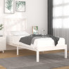 Estrutura de cama 90x200 cm pinho maciço branco 1