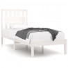 Estrutura de cama 90x200 cm pinho maciço branco 2