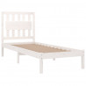 Estructura de cama madera maciza de pino blanco 90x200 cm 4
