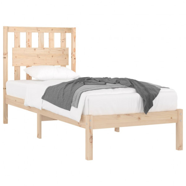 Estructura de cama madera maciza de pino 100x200 cm M 3