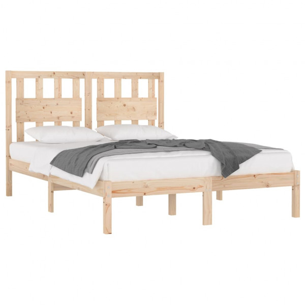 Estructura de cama madera maciza de pino 120x200 cm M 3