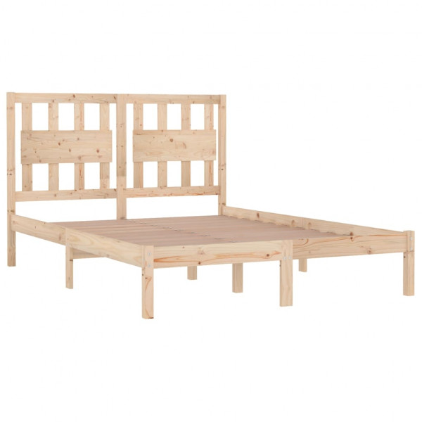 Estructura de cama de madera maciza de pino 160x200 cm M 4