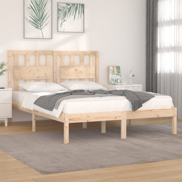 Estructura cama madera maciza de pino super king 180x200 cm D