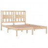 Estructura de cama de madera maciza de pino 200x200 cm 4