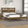 Estructura de cama madera maciza de pino marrón miel 200x200 cm 1
