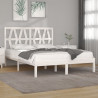 Estructura de cama matrimonial madera de pino blanca 120x190 cm 1