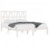 Estrutura de cama pequena casal 120x190 cm pinho maciço branco 3