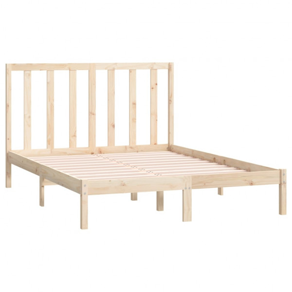 Estructura de cama madera maciza pino doble 135x190 cm M 4