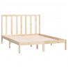 Estructura de cama madera maciza pino doble 135x190 cm 4