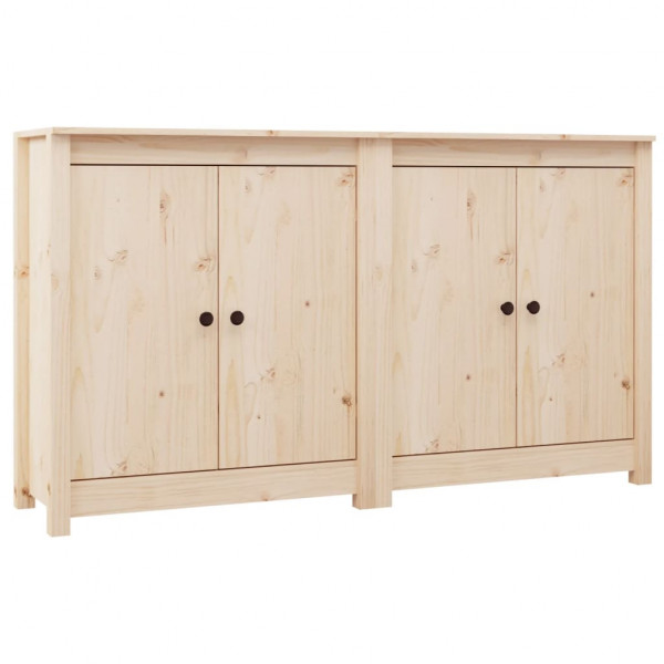 Aparador 2 uds de madera maciza de pino 70x35x80 cm M 2