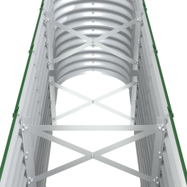 Jardinera arriate acero recubrimiento polvo verde 332x40x68 cm M 5