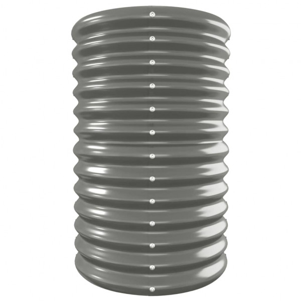 Jardinera arriate acero recubrimiento polvo gris 332x40x68 cm M 4