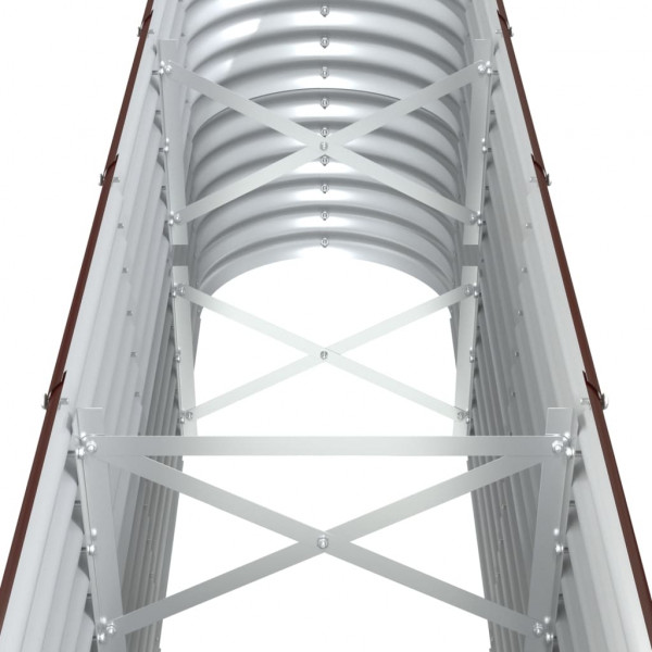 Jardinera arriate acero recubrimiento polvo marrón 332x40x68 cm M 5