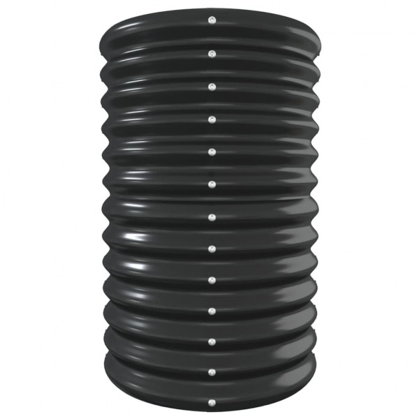 Canteiro elevado jardim 332x40x68 aço revestido a pó antracite M 4