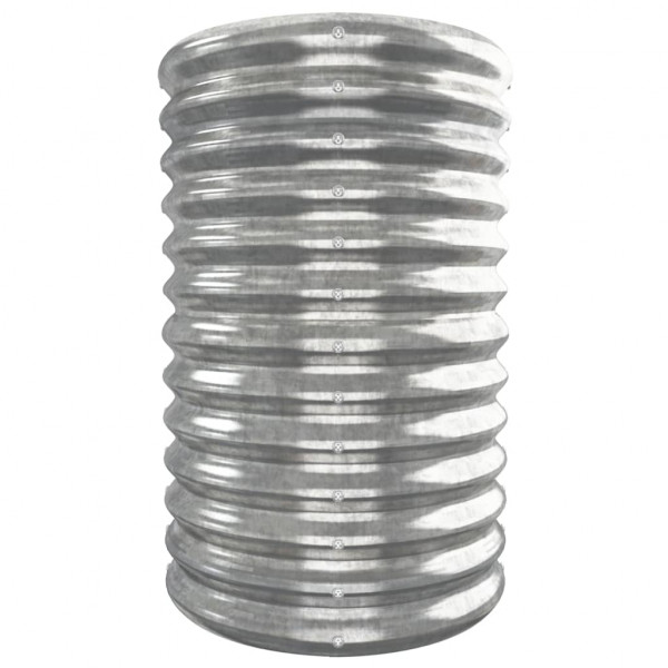 Jardinera arriate acero recubrimiento polvo plata 332x40x68 cm M 4