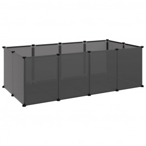 Gaiola para animais pequenos 144x74x46.5 cm PP e aço preto H
