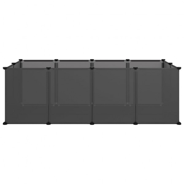 Gaiola para animais pequenos 144x74x46.5 cm PP e aço preto M 3