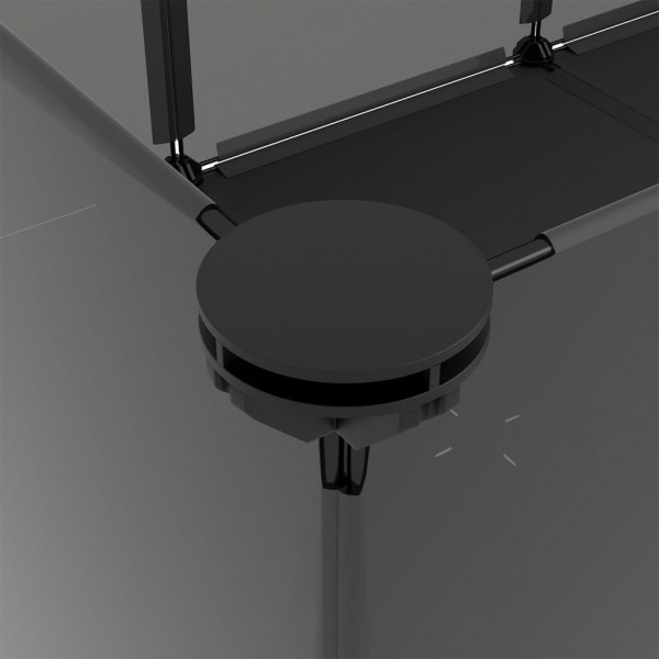 Gaiola para animais pequenos 144x74x46.5 cm PP e aço preto M 5