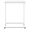 Mesa auxiliar con ruedas de contrachapado blanco 55x35x70 cm 3