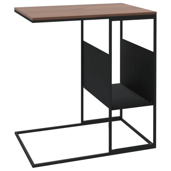 Mesa auxiliar de madera contrachapada negro 55x36x59.5 cm M 5