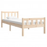 Estructura de cama madera maciza individual 90x190 cm 3