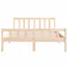 Estructura de cama doble pequeña madera maciza 120x190 cm 5
