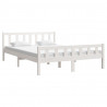 Estrutura de cama king 150x200 cm madeira maciça branco 3