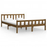 Estructura cama madera maciza marrón miel king size 150x200 cm 2