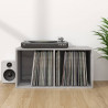 Caja para discos de vinilo madera contrachapada gris 71x34x36cm 4