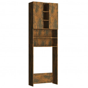 Armário máquina lavar roupa 64x25.5x190 cm carvalho fumado H