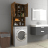 Armário máquina lavar roupa 64x25.5x190 cm carvalho fumado 3