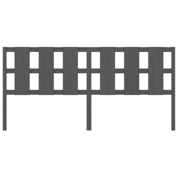 Cabecero de cama madera maciza de pino gris 205.5x4x100 cm M 4