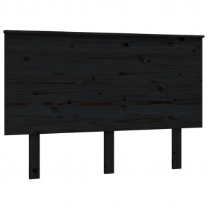 Cabeceira de cama 124x6x82.5 cm pinho maciço preto H