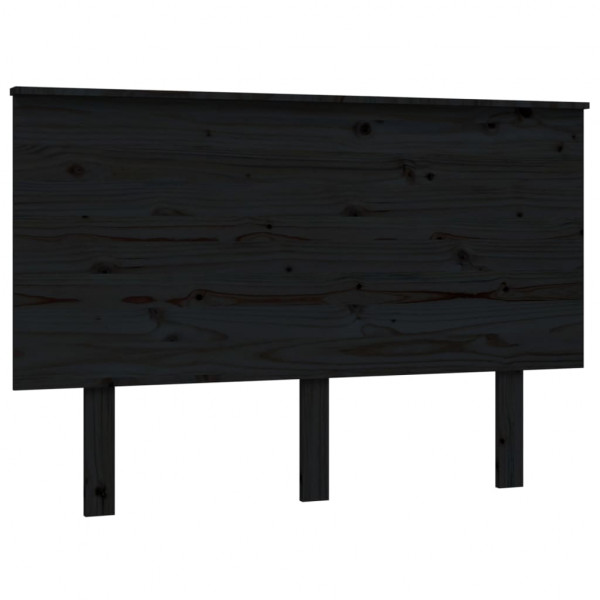 Cabecero de cama madera maciza de pino negro 124x6x82.5 cm M 2