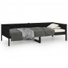Sofá cama madera maciza de pino negro 90x190 cm 2