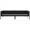Sofá-cama 90x190 cm madeira de pinho maciça preto 5