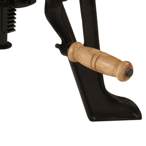 Mesa auxiliar madera de acacia y hierro fundido 60x(42-62) cm M 5